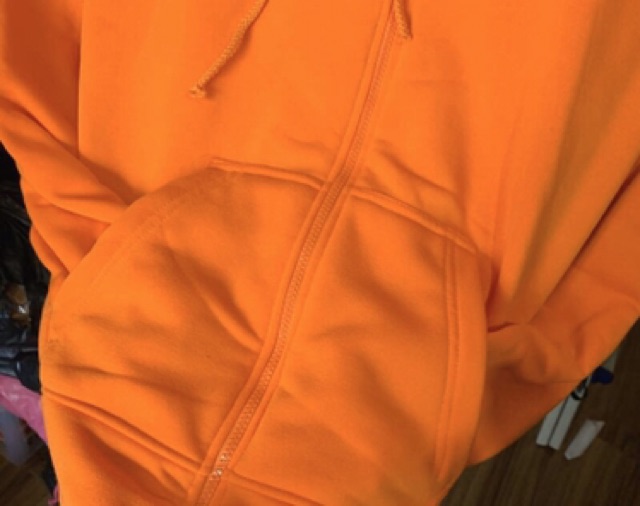 ÁO HOODIE ZIPPER MÀU CAM CÀ RỐT
