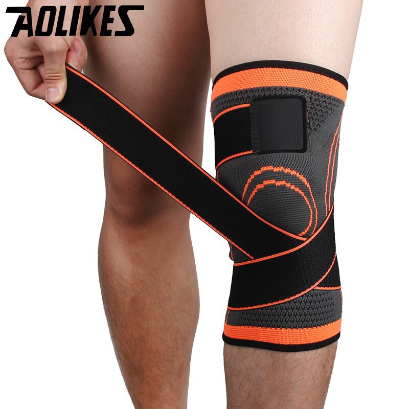 Bộ băng bảo vệ đầu gối AOLIKES A-7720 thiết kế thoáng khí ôm chân breathable sport knee support