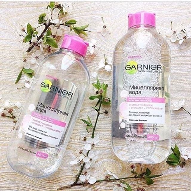 Nước Tẩy Trang Garnier Micellar Cleansing Water màu hồng