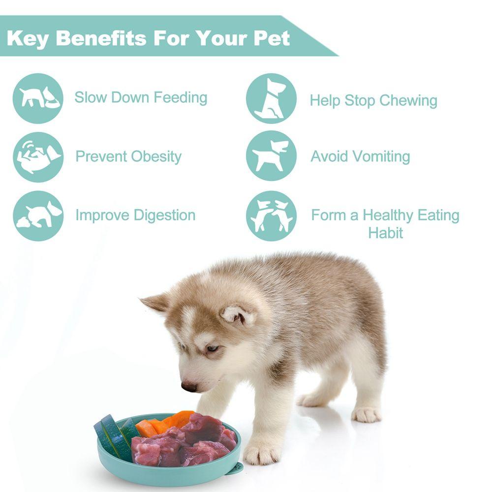 AARON1 Dog Slow Feeder Puppy Treat Non-slip For Cat Dogs Pet Supplies Food Bowl Slow Feeding Cat Bowl