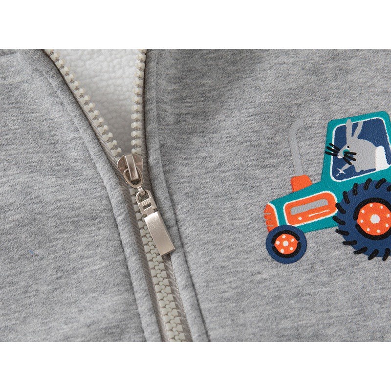 Áo Hoodie cho bé  Wapypy áo nỉ có mũ phối màu siêu ấm 10-35kg QTE111