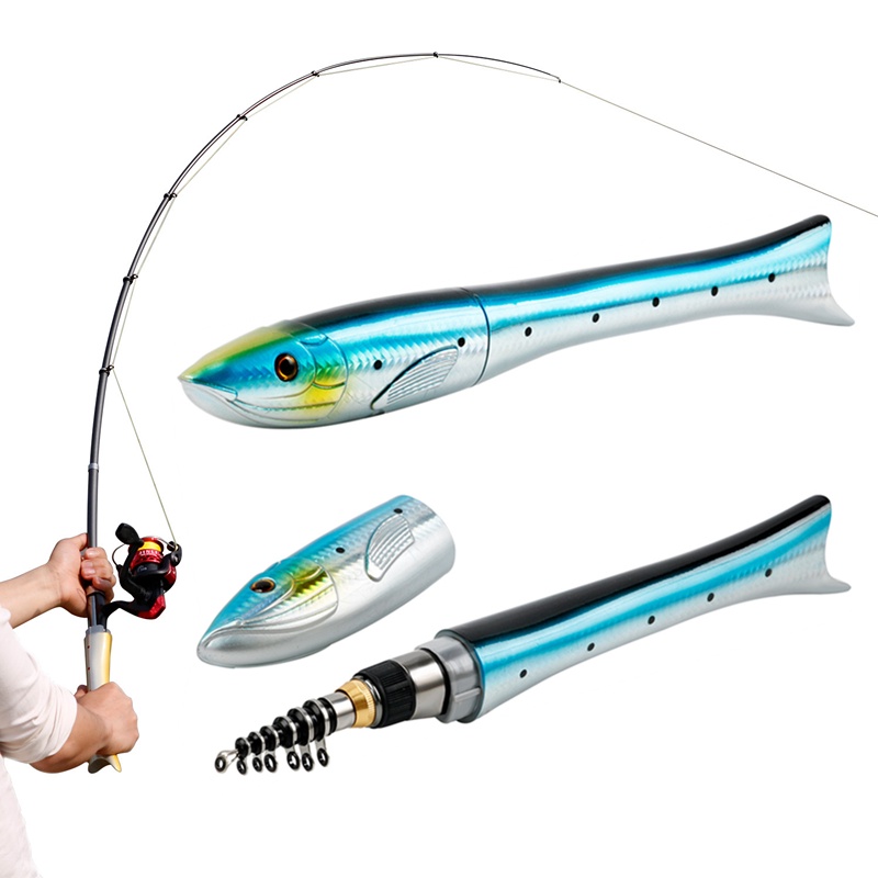 Cần Câu Cá Mini 1.6m Dạng Bút Kéo Dài Tiện Dụng