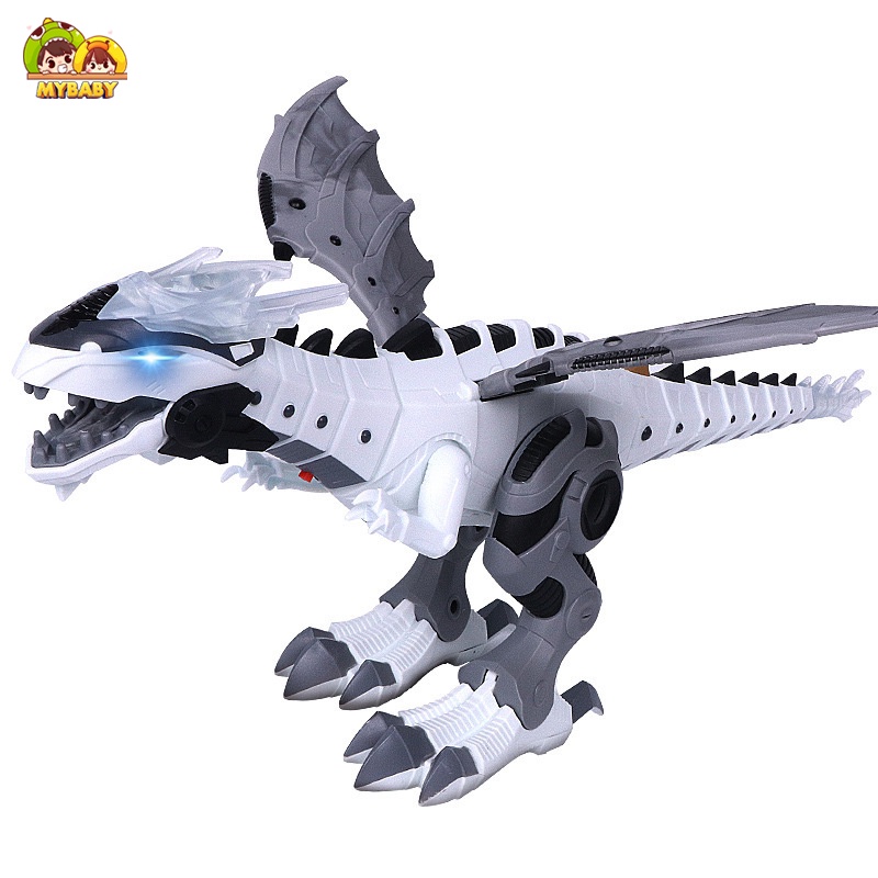 Đồ Chơi Trẻ Em Robot Khủng Long Phun Lửa Phun Khói - Tiếng Kêu Khủng Long Kết Hợp Hiệu Ứng Ánh Sáng Như Thật