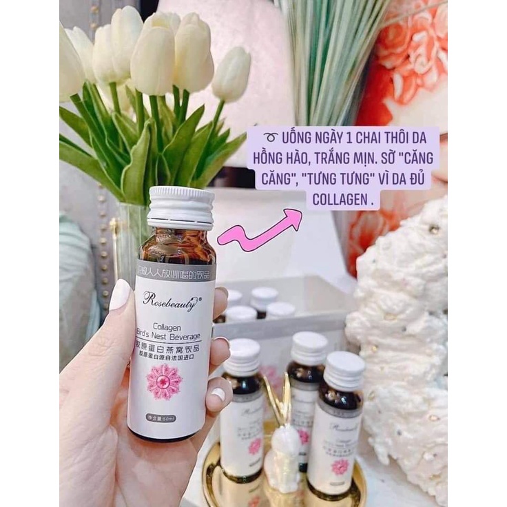 Collagen Yến rose beauty-Trắng Da-Mờ nám