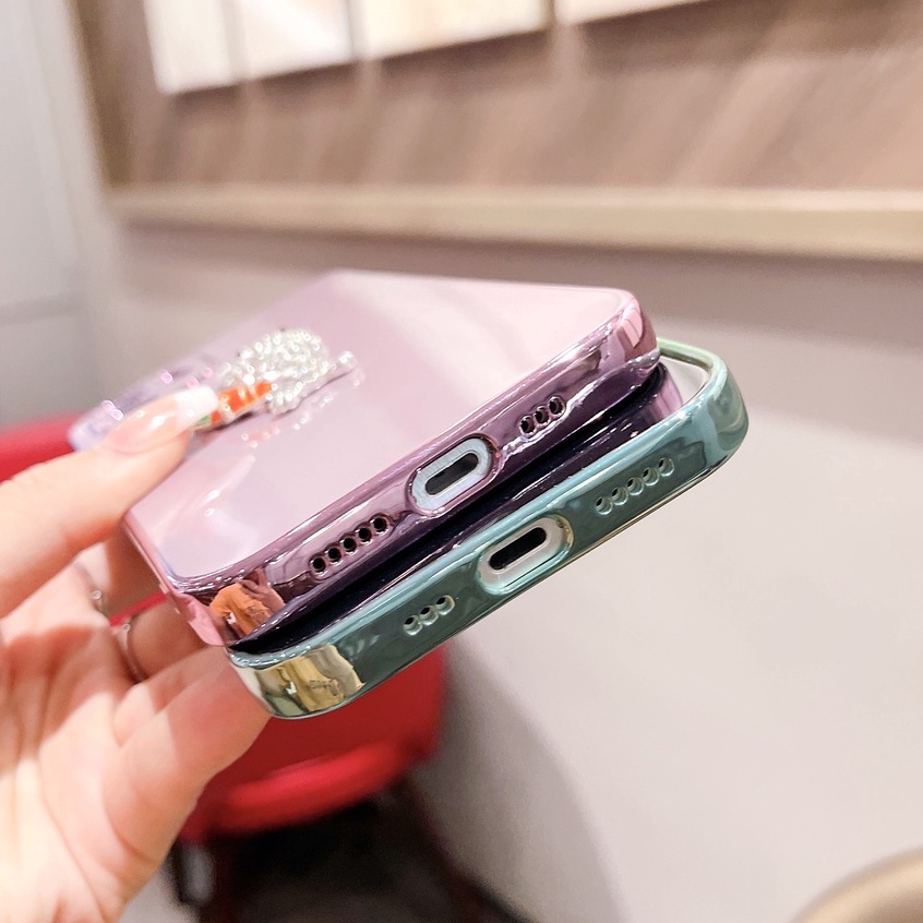Ốp điện thoại mềm mạ điện xinh xắn cho iPhone 13 Pro Max 12 mini 11 Pro Max X XS XR 7 8 Plus