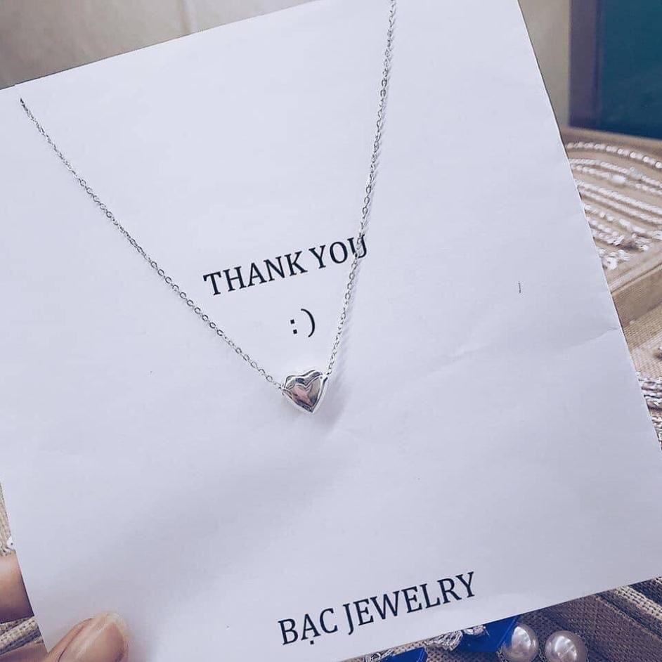 dây chuyền nữ hình trái tim , shop miễn phí khắc tên nên sản phẩm ạ Bạc cao cấp HUYEN Jewel