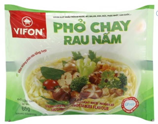 Phở chay rau nấm Vifon ăn liền gói 65g
