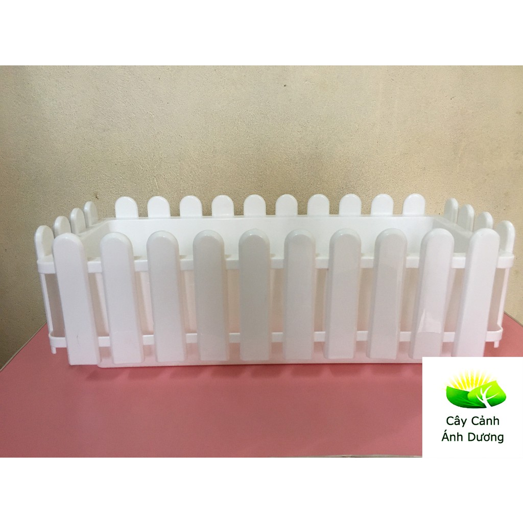 Chậu trồng hoa viền hàng rào, giá treo chậu 45x20x15cm