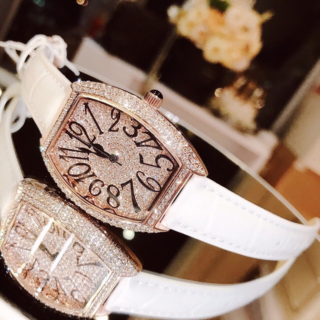 Set Đồng Hồ Nữ Davena 31525 Dây Da Nâu Rose Gold - Kèm Dây Da Trắng Chính Hãng