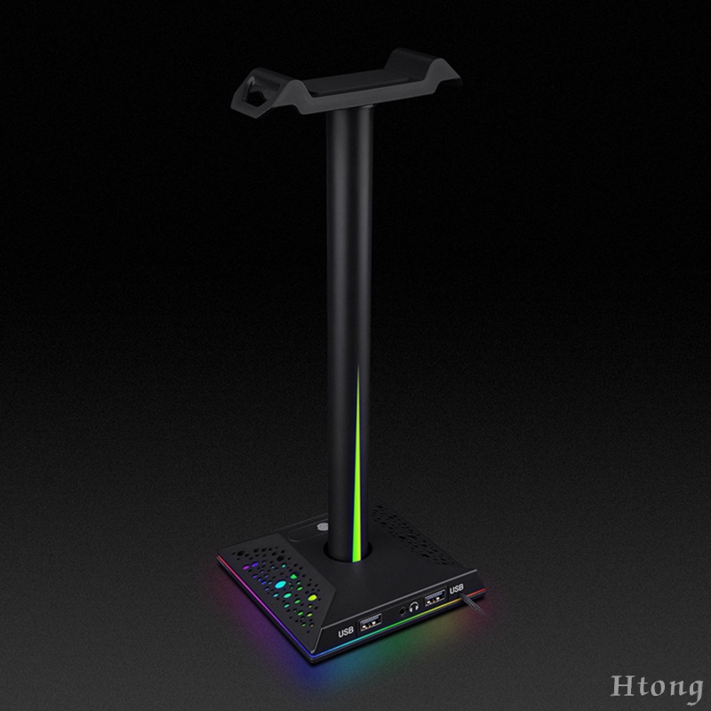 Giá Đỡ Tai Nghe Chơi Game Rgb 2 Cổng Usb Tiện Dụng Cho Pc / Máy Tính Để Bàn