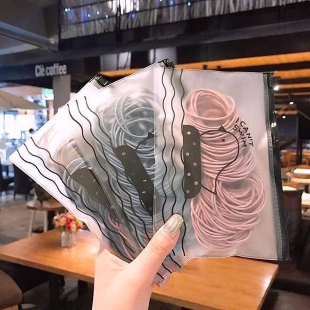 Set dây cột tóc 100 cái.