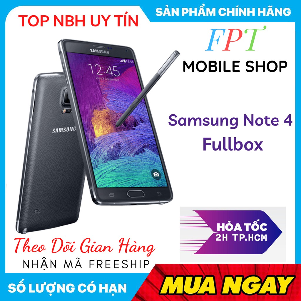 điện thoại Samsung Galaxy Note 4 Đẹp ram 3G/16G mới Chính Hãng - chơi PUBG/Free Fire mượt | BigBuy360 - bigbuy360.vn