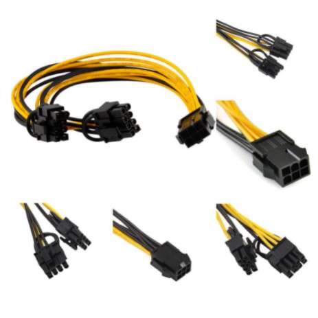 Cáp chuyển đổi nguồn Pci-E 6-Pin Sang 2X 8-Pin Gpu_TOXIC STORE