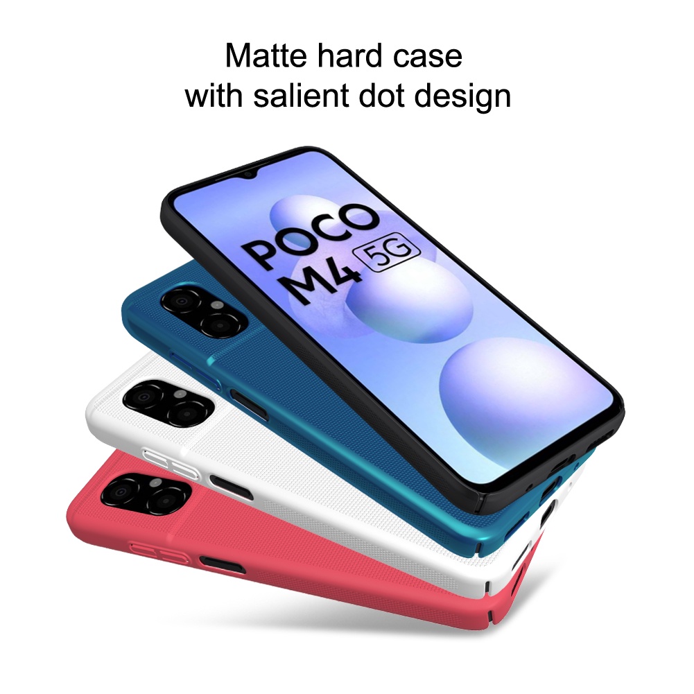 Ốp Điện Thoại Nillkin Bằng PC Cứng Siêu Mỏng Mặt Nhám Chống Sốc / Dấu Vân Tay Cho Poco M4 5G