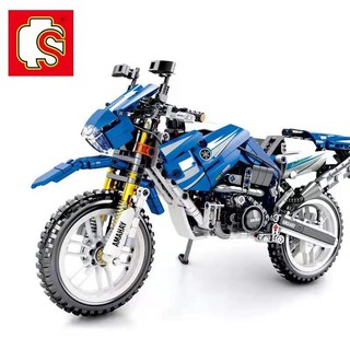 Đồ chơi Lắp ghép Mô hình Techinque Sembo 701702 Xếp hình Xe Mô Tô Địa Hình Yamaha