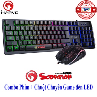 Combo Bàn Phím và Chuột chuyên Game Marvo KM408 đèn Led sáng nhiều màu