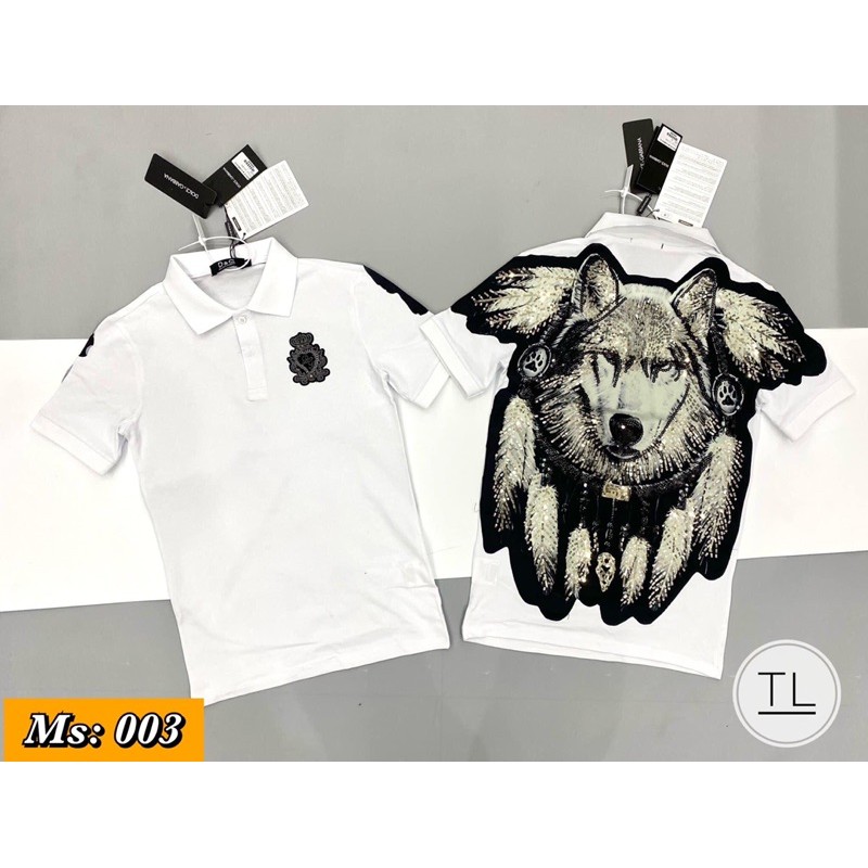 [ SALE 30% ] POLO COTTON HOẠ TIẾT SÓI, HỔ, KỲ LÂN CAO CẤP