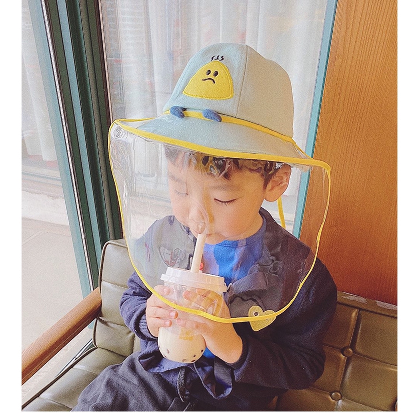(Hàng Mới Về) Mũ Bucket Bảo Vệ Mặt Chống Bụi / Sương Mù Dành Cho Trẻ Em