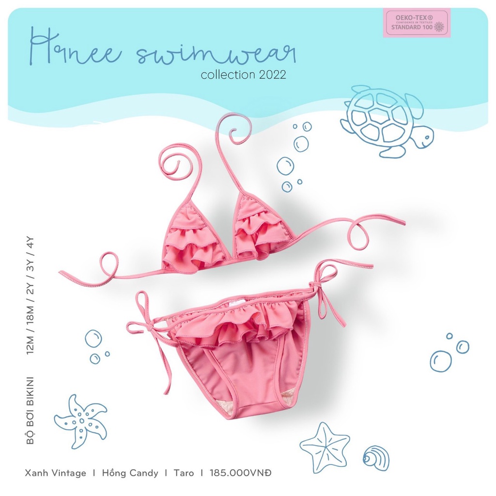 Hrnee 2022 Bộ đồ bơi Bikini cho bé gái xinh
