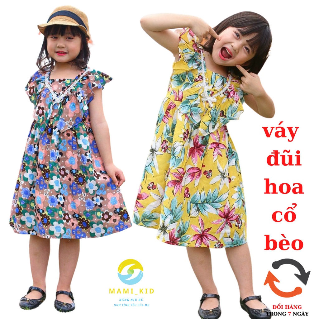 váy xinh cho bé gái 1-12 tuổi chất liệu ĐŨI MÙA HÈ siêu mát, tay cánh tiên cute 10-38kg ,Mamikid