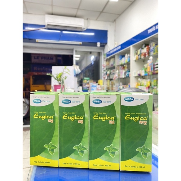 Siro Eugica giảm ho long đờm - đau hong - Chai 100ml sử dụng cho trẻ em từ 3 tuổi và người lớn