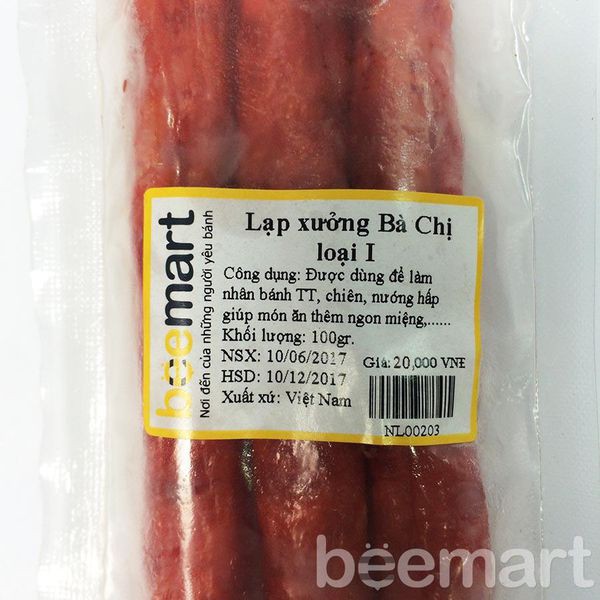 Lạp xưởng Bà Chị loại I (100g) | BigBuy360 - bigbuy360.vn