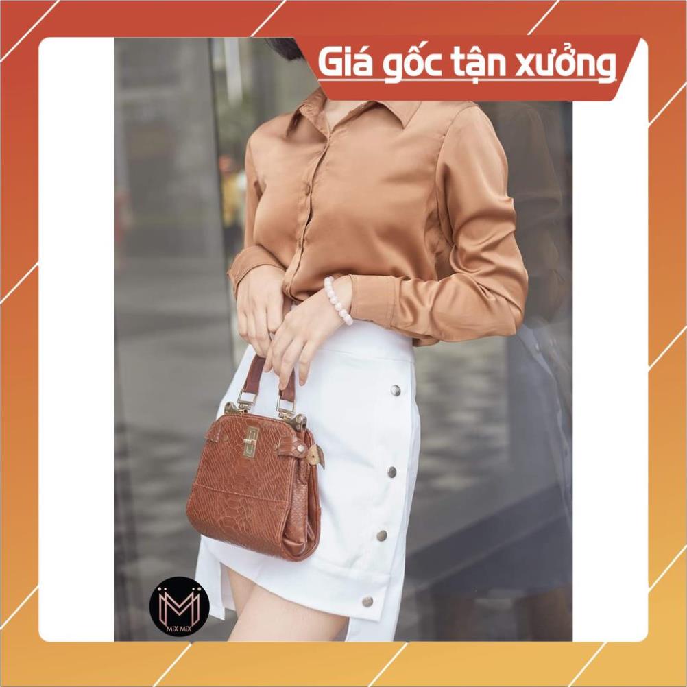 [Chất lượng số 1] Áo sơ mi nữ công sở cao cấp kiểu Hàn Quốc trơn tay dài màu Trắng+ Đen +Xám+ Xanh+Nâu GLORIA SHOP SM-02 | BigBuy360 - bigbuy360.vn