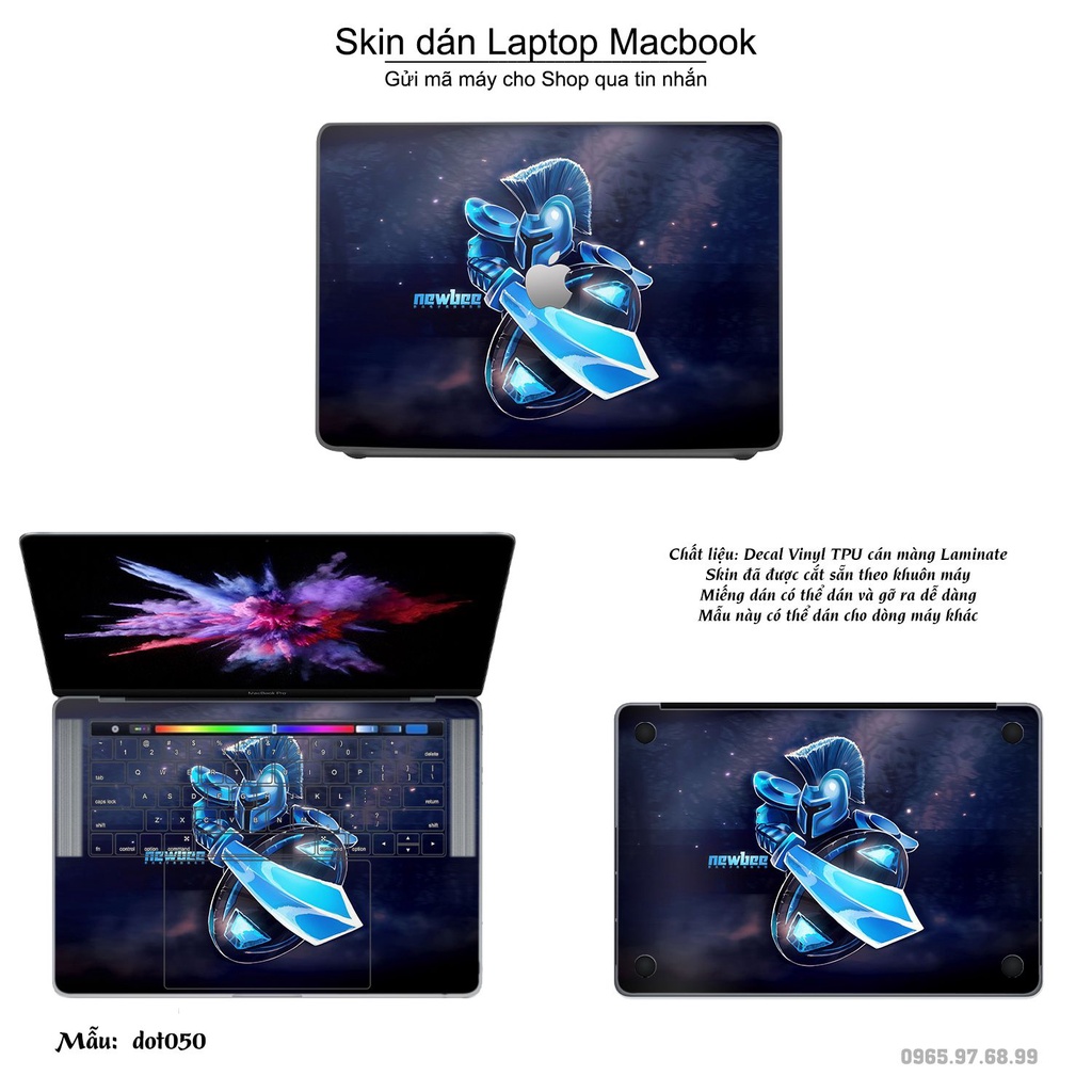 Skin dán Macbook mẫu Dota 2 (đã cắt sẵn, inbox mã máy cho shop)