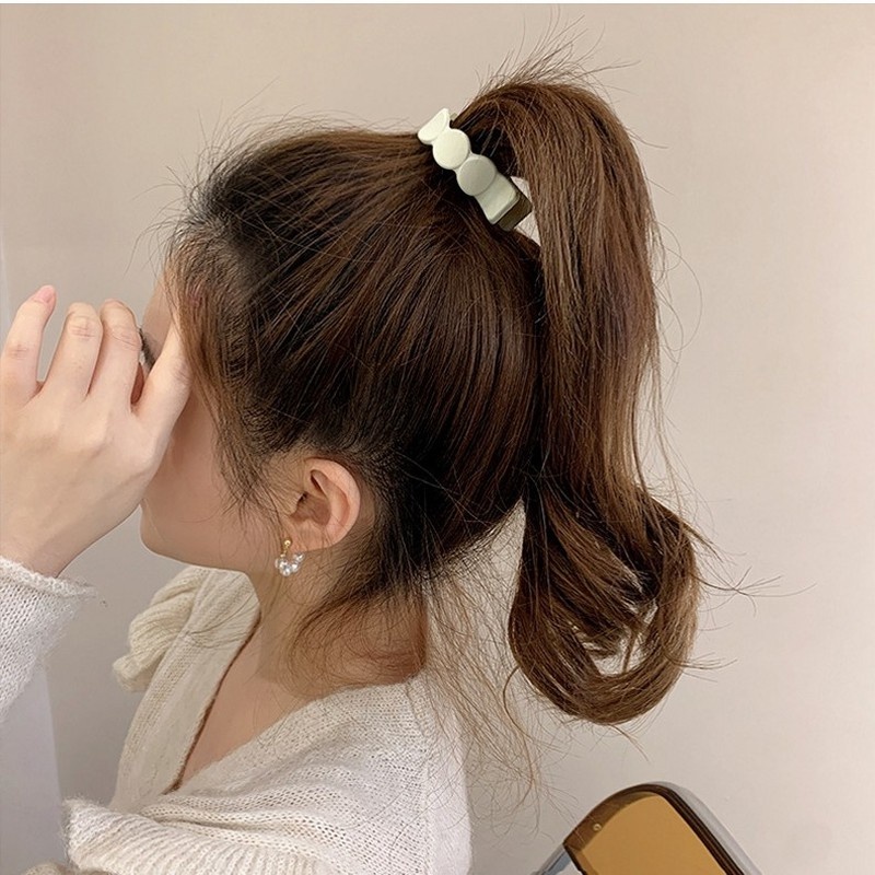 Kẹp Tóc Tròn Màu Trơn Đơn Giản Thời Trang Hàn Quốc Cho Nữ