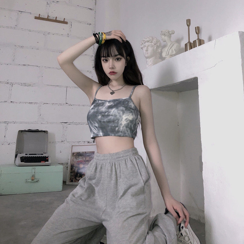 Áo hai dây màu nhuộm phong cách Retro dành cho nữ | BigBuy360 - bigbuy360.vn