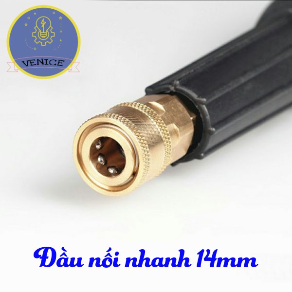 COMBO Bình phun tạo bọt tuyết + Đầu nối nhanh ren 14mm VENICE - Bảo hành 12 tháng