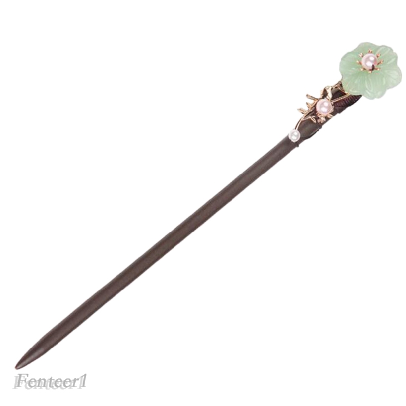 Trâm Cài Tóc Bằng Gỗ Tự Nhiên Họa Tiết Hoa Phong Cách Trung Quốc Cổ Điển Fenteer1