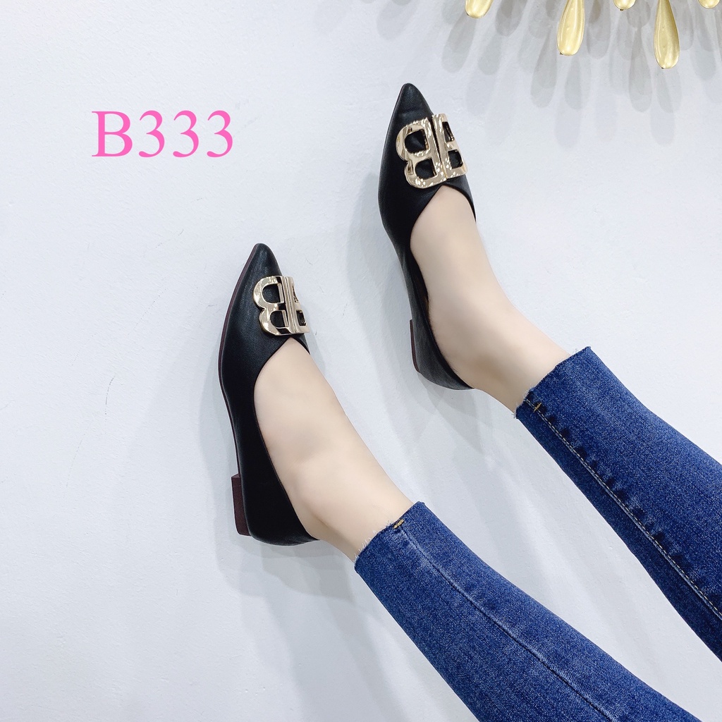 Giày bệt nữ mũi nhọn da mềm - B333