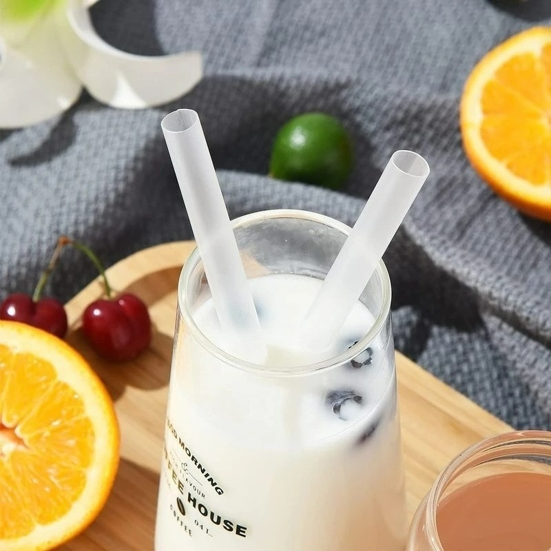 Set 100 Ống Hút Nhựa Màu Trơn Chất Lượng Cao