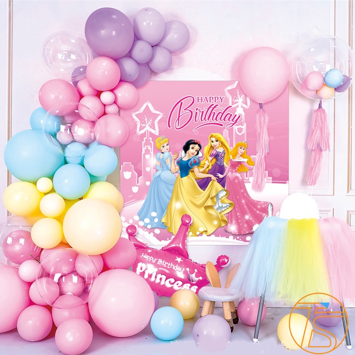 Bộ Trang Trí Sinh Nhật, Thôi Nôi Cho Bé Trai, Bé Gái Mẫu Tấm Poster 70x70cm Có Kèm Bơm Tay