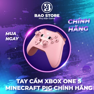 Tay cầm xbox one s chính hãng màu Minecraft Pig, tay cầm chơi game xbox đủ các tính năng ưu việt