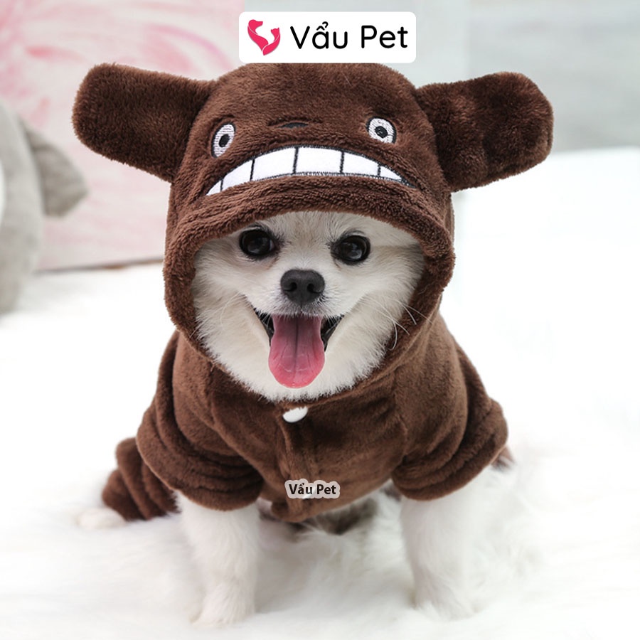 Áo cho chó mèo Bộ lông Totoro - Quần áo cho chó poodle, con, lớn, mèo, thú cưng Vẩu Pet Shop