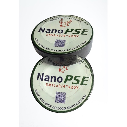 Băng keo cách điện Nano PSE 20Y - Băng keo cách điện an toàn có đủ màu Trắng, đen sử dụng trong ngành điện, điện lạnh