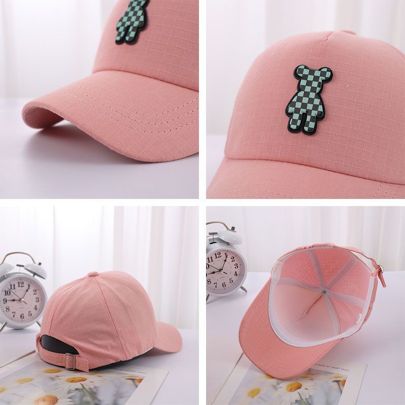 Mũ Lưỡi Trai Họa Tiết Sọc Caro Màu Trơn Chống Nắng Thời Trang Cho Bé Trai Và Gái