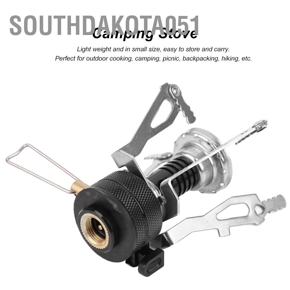 Southdakota051 Cắm trại ngoài trời Bếp gas Mini Di động Đi bộ dã ngoại đốt Dụng cụ nấu ăn
