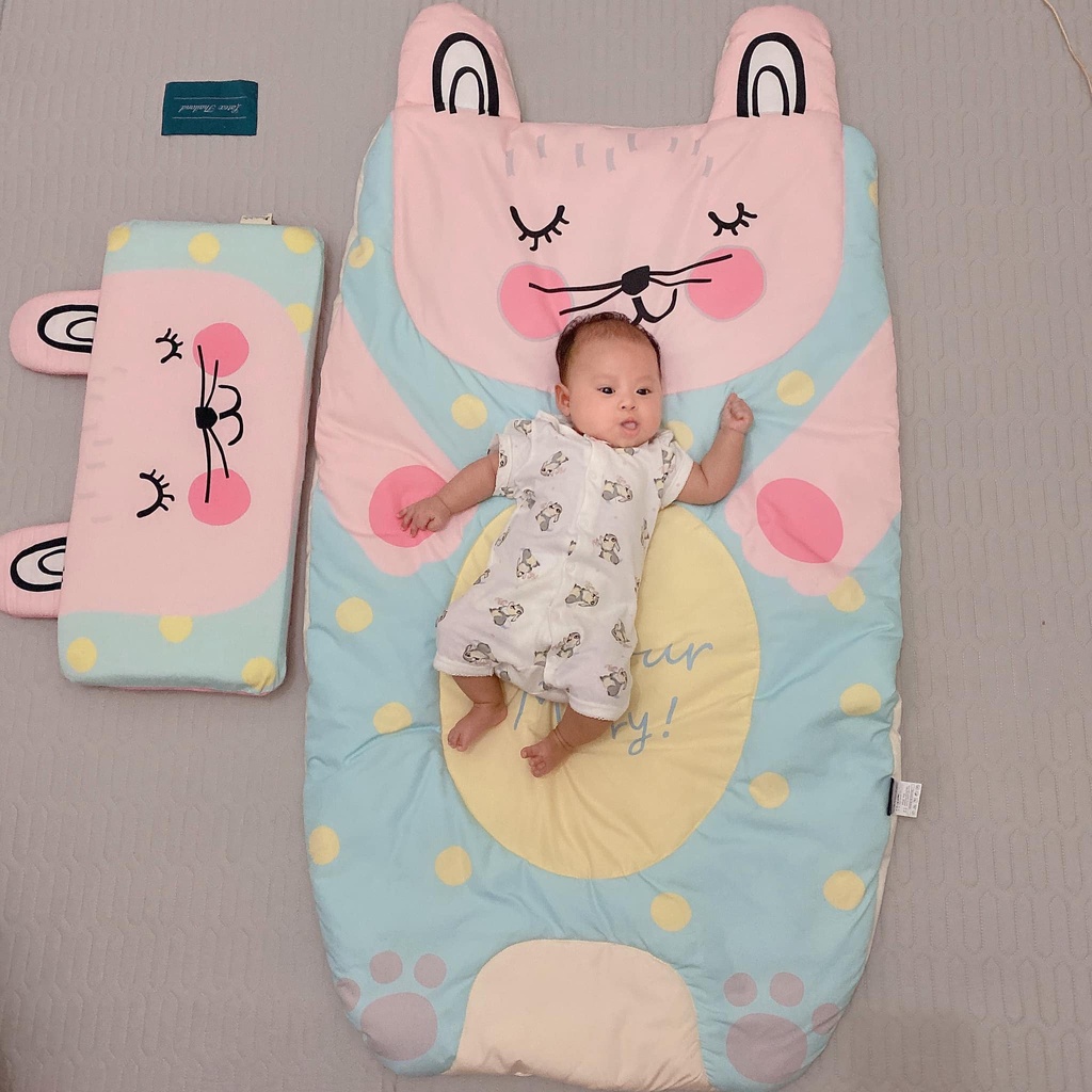 Bộ gối lưới 3D và thảm chống thấm thông thoáng cho bé nhập khẩu Bonitabebe Hàn Quốc