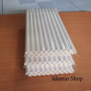 Bịch 20 ống hút giấy trà sữa 11mm x 20cm