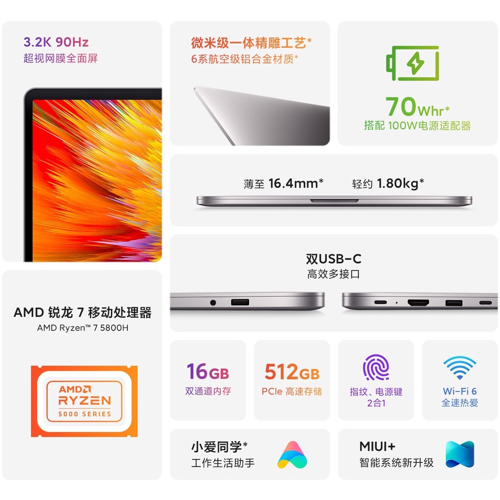 Máy tính RedmibookPro 15 màu trắng bạc | BigBuy360 - bigbuy360.vn