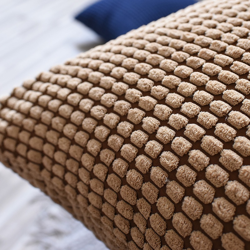 Vỏ Gối Sofa Vải Lông Nhung Màu Trơn Phong Cách Bắc Âu 30x50cm/45x45cm/50x50cm