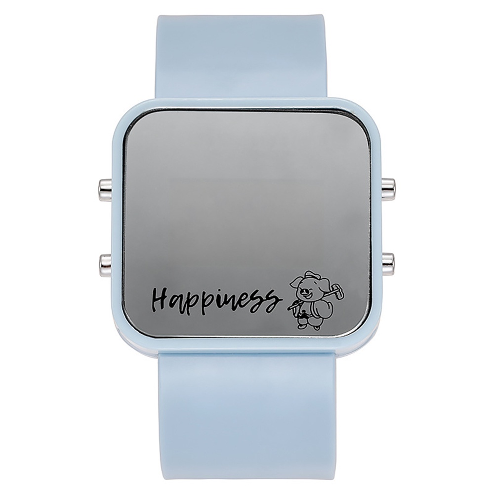 Đồng Hồ Điện Tử Mặt Vuông Kiểu Hàn Quốc Dễ Thương Cho Bé