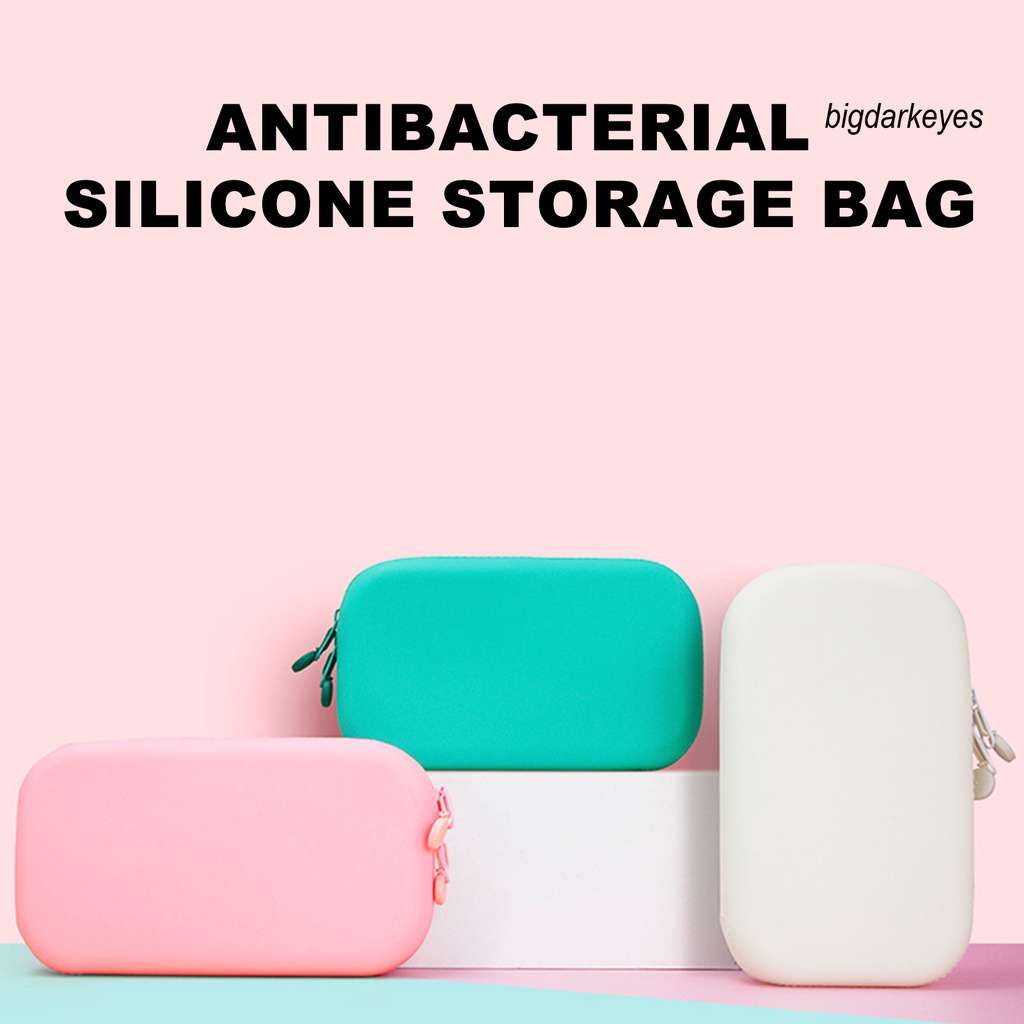 Túi Đựng Bút Chì Bằng Silicon Mềm Màu Trơn Cỡ Lớn Tiện Dụng