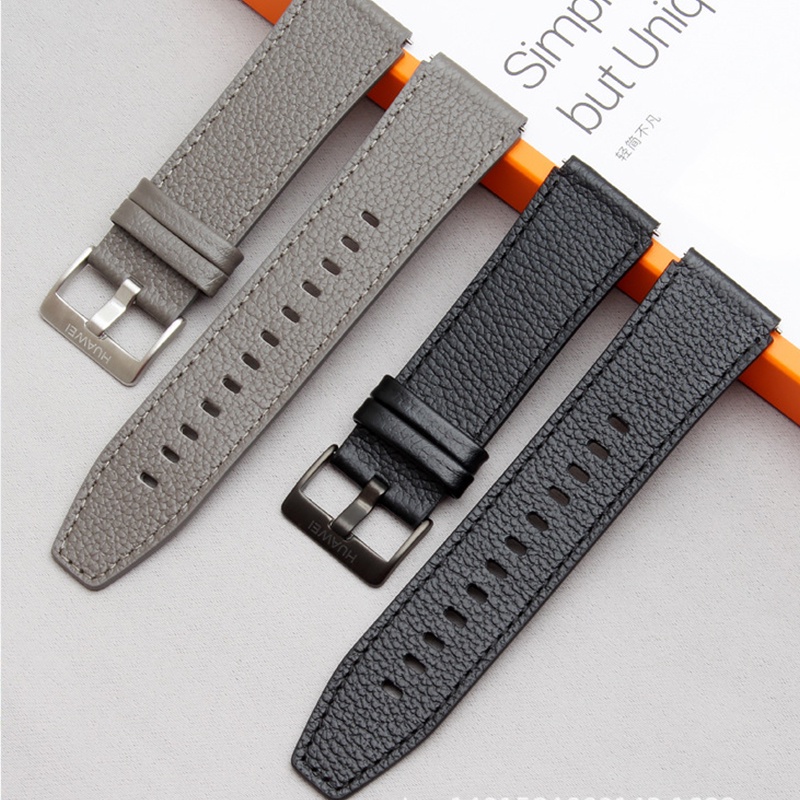 Dây Đeo Bằng Da 22mm Cho Đồng Hồ Huawei 4 3 Gt3 GT2 2 Pro 46MM
