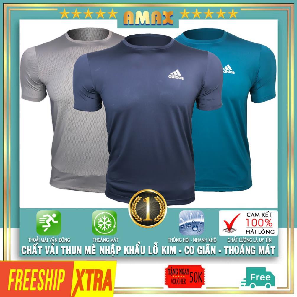 Áo thun nam mè cổ tròn adidas cao cấp, áo thể thao nam đẹp, áo thun nam tay ngắn cổ tròn thể thao thời trang ❕