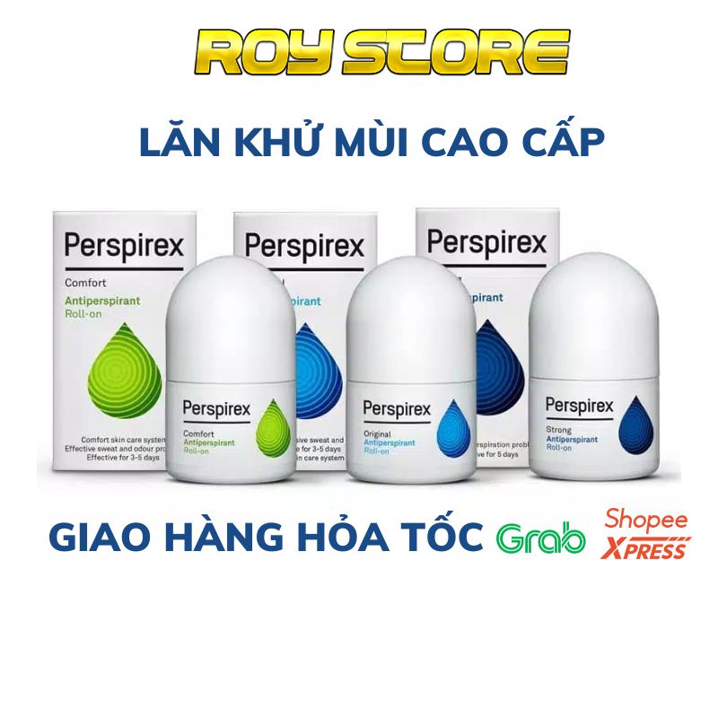 Lăn khử mùi Perspirex, lăn nách ngăn tiết mồ hôi hiệu quả, giảm mùi hôi triệt để dùng cho mọi loại da 20ml