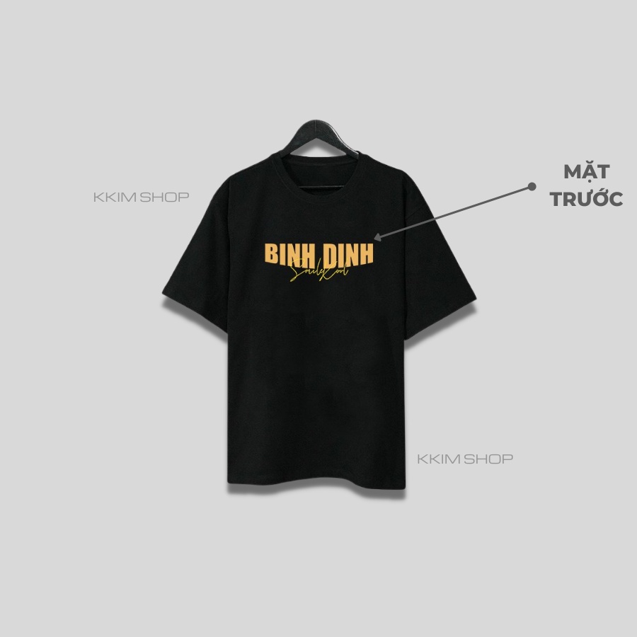 Áo thun tay lỡ BÌNH ĐỊNH, Áo phông 63 tỉnh thành Form rộng oversize, chất liệu Cotton KKIMSHOP
